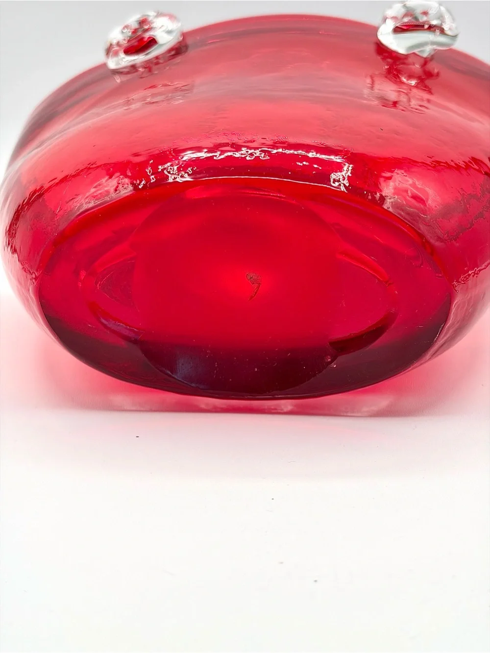 Design Society Ruby Red Glass Purse Vase